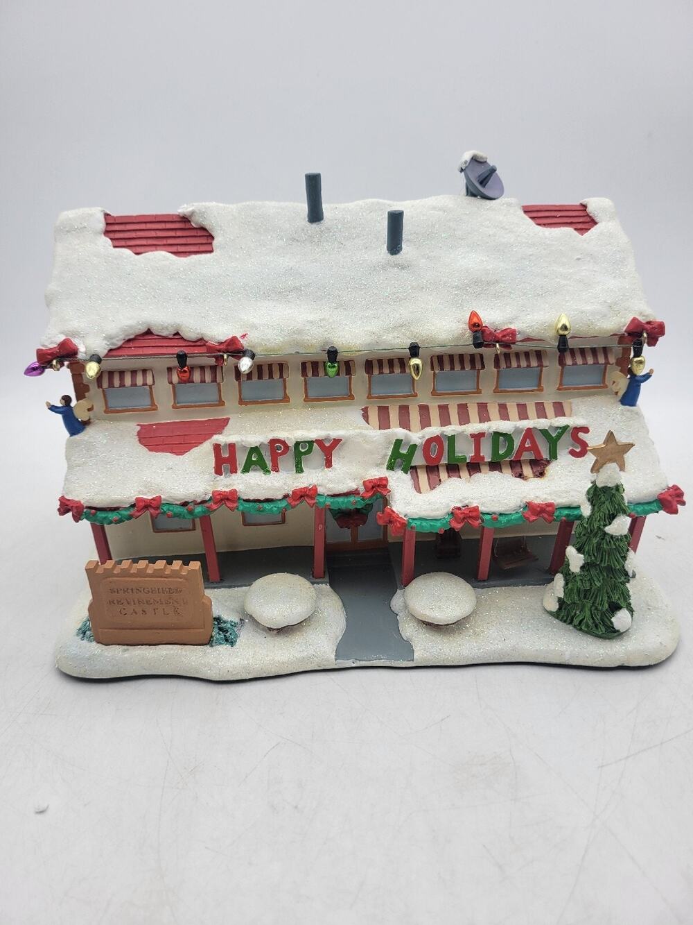 Springfield Retirement Castle Simpsons Christmas Hawthorne Village w/ COA *READ*